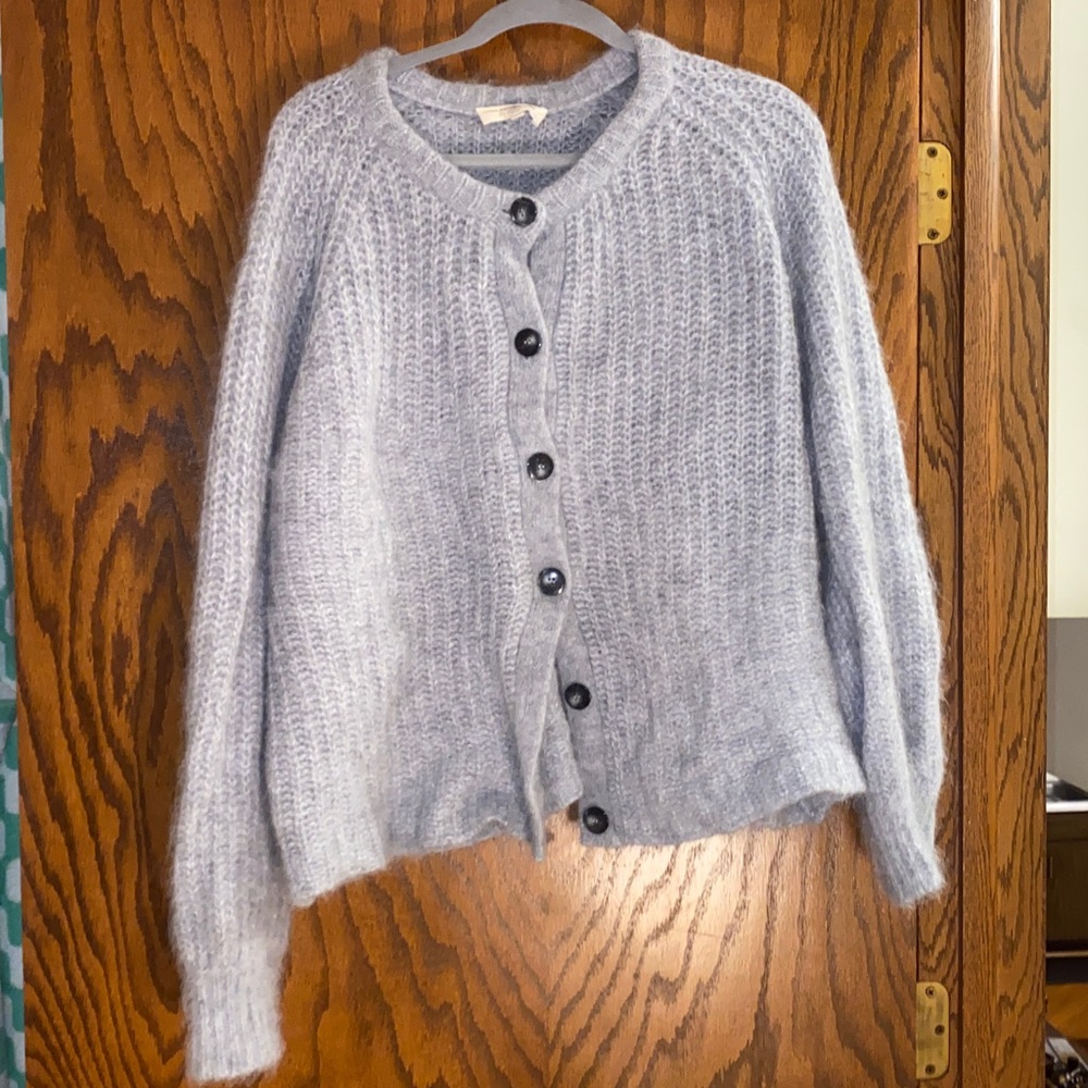 Sezane Emille Cardigan Light Grey